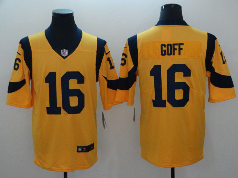 Men Los Angeles Rams #16 Goff Yellow Nike Vapor Untouchable Limited Playe NFL Jerseys->chicago bears->NFL Jersey